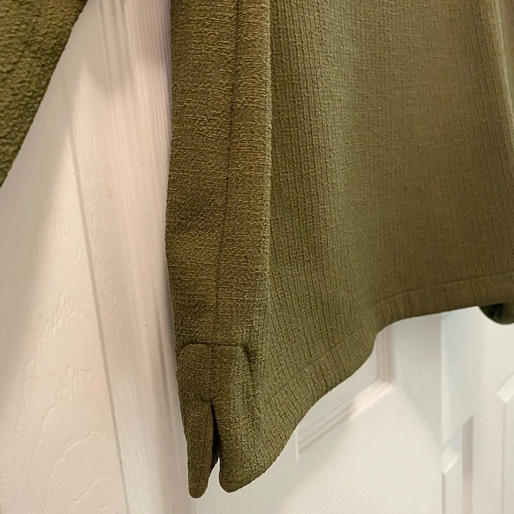 NWOT | Madewell | Crepe Square Neck Puff Sleeve Top | Olive Green | XL